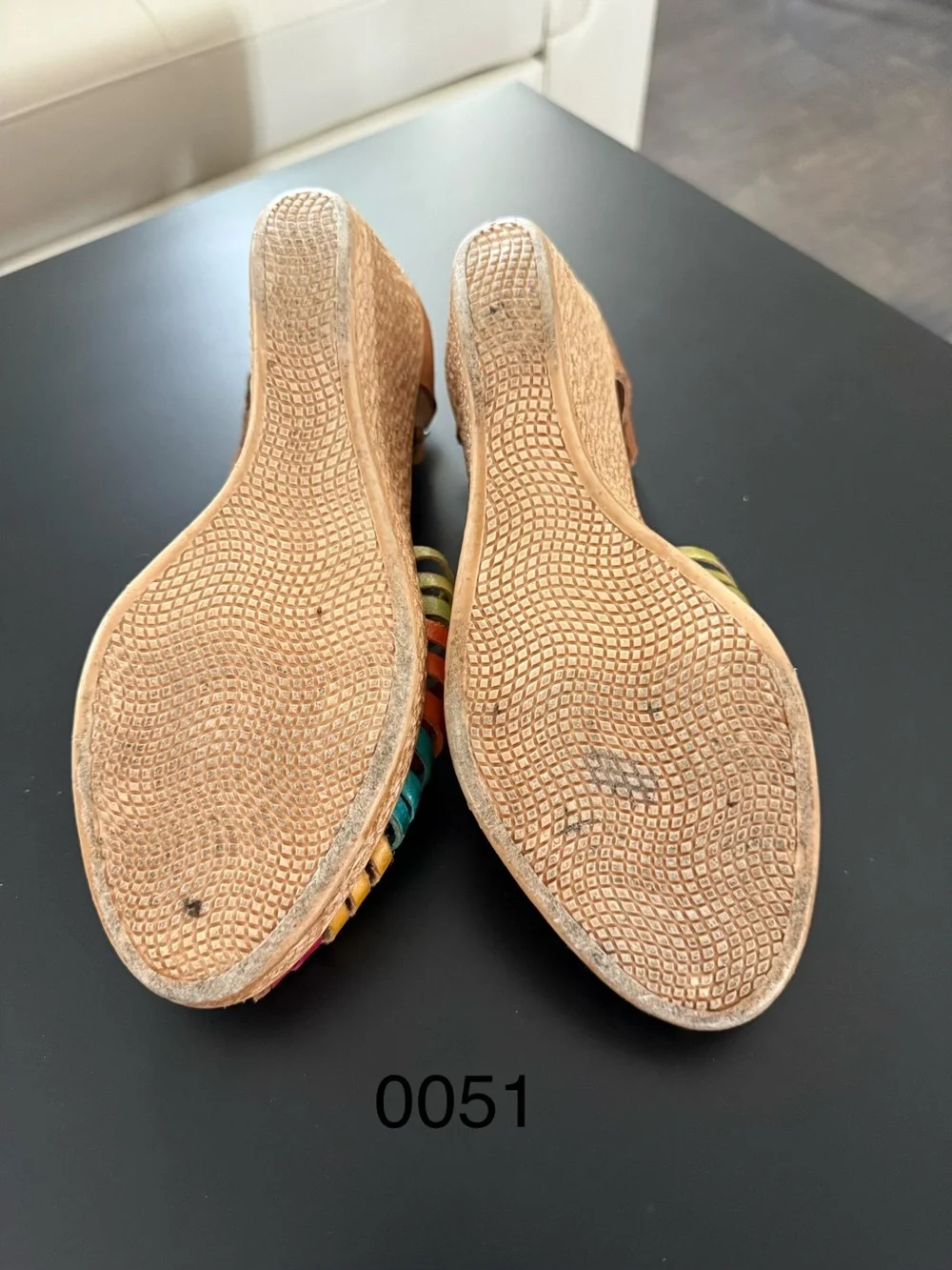 Made in Nexico Multicolor wedge espadrilles. Size: 8